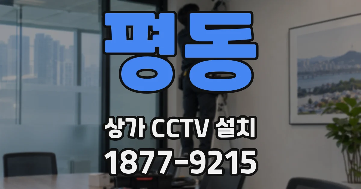 평동 상가 CCTV 설치