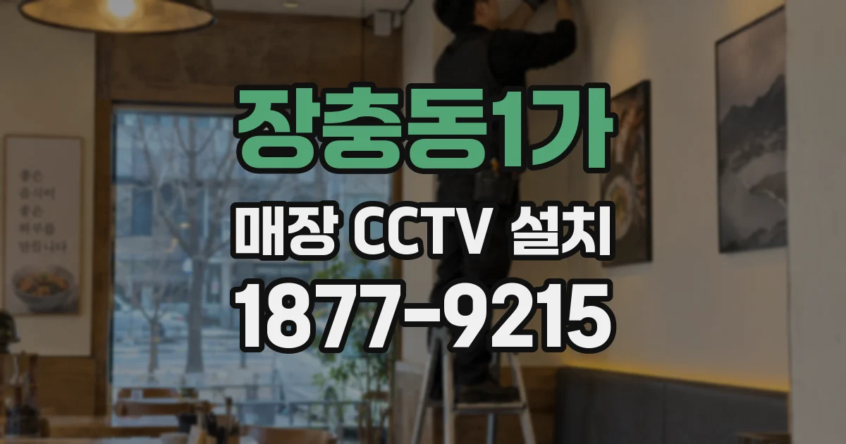 장충동1가 매장 CCTV 설치