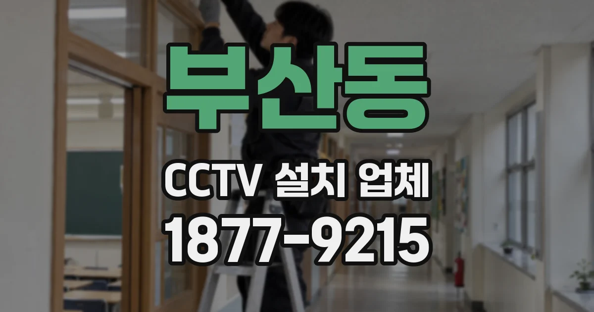 부산동 CCTV 설치 업체