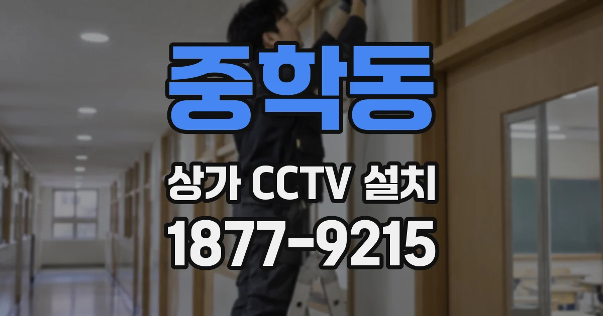 중학동 상가 CCTV 설치