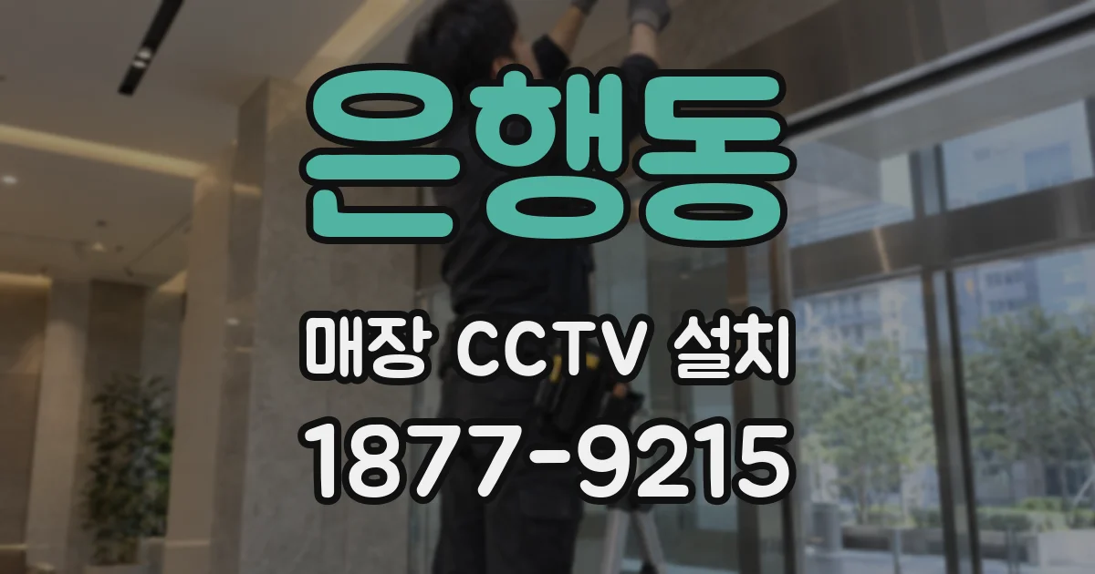 은행동 매장 CCTV 설치