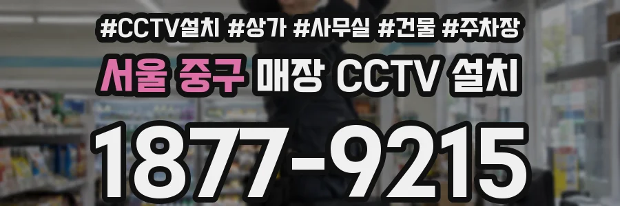서울 중구 매장 CCTV 설치