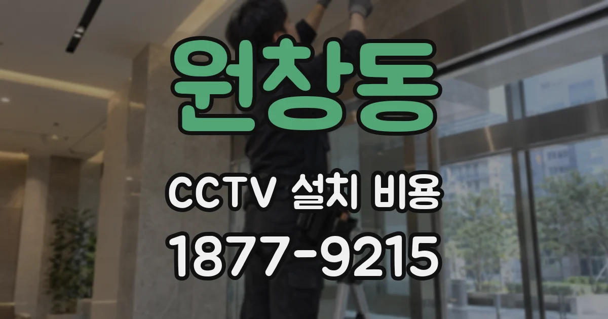 원창동 CCTV 설치 비용