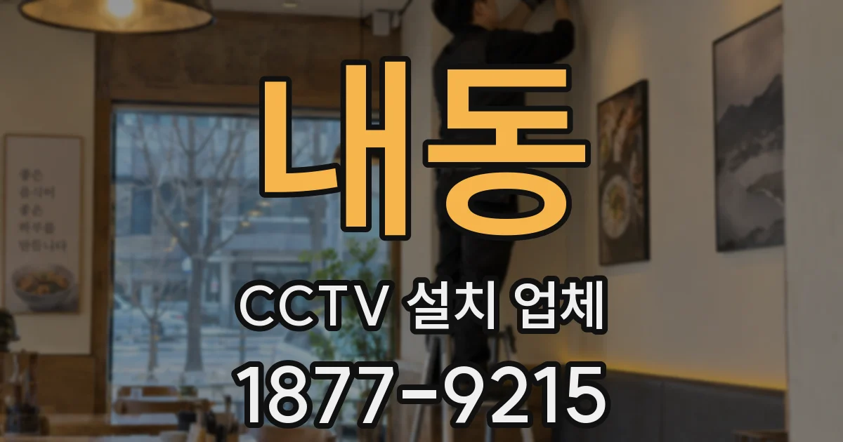 내동 CCTV 설치 업체