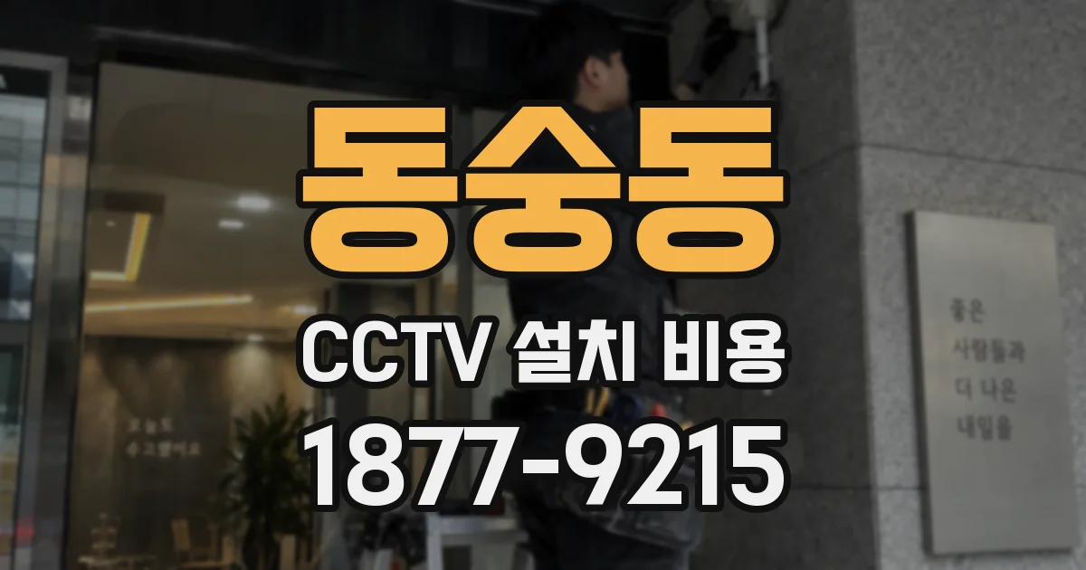 동숭동 CCTV 설치 비용