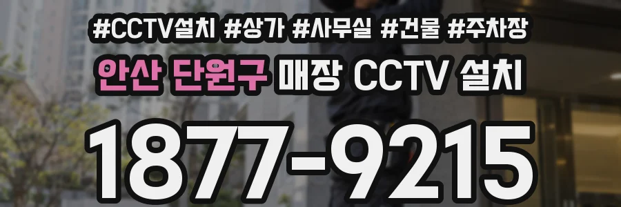 안산 단원구 매장 CCTV 설치