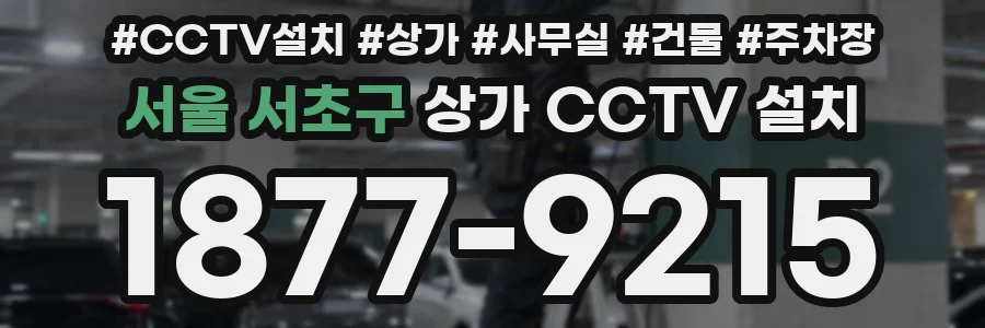 서울 서초구 상가 CCTV 설치