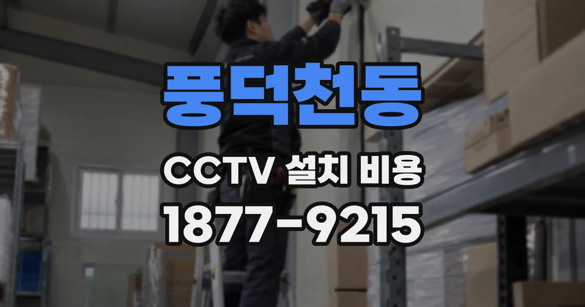 풍덕천동 CCTV 설치 비용