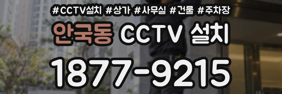 안국동 CCTV 설치