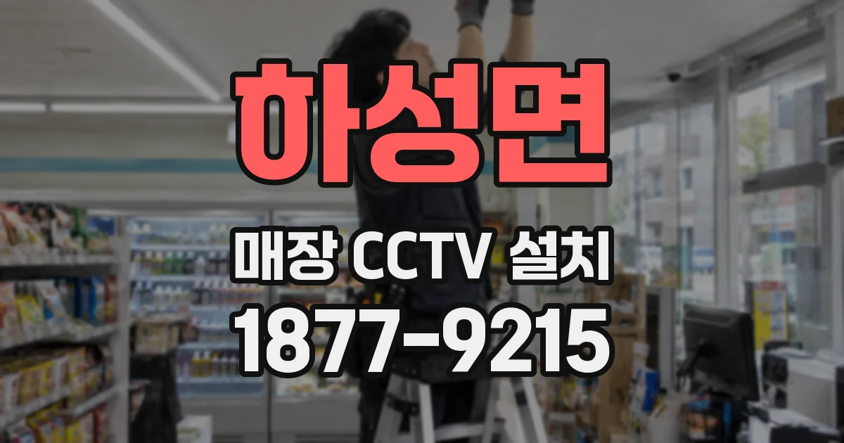 하성면 매장 CCTV 설치