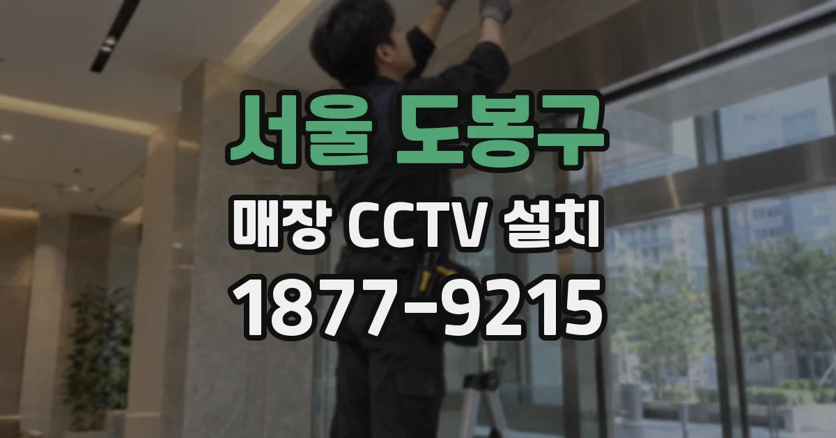 서울 도봉구 매장 CCTV 설치
