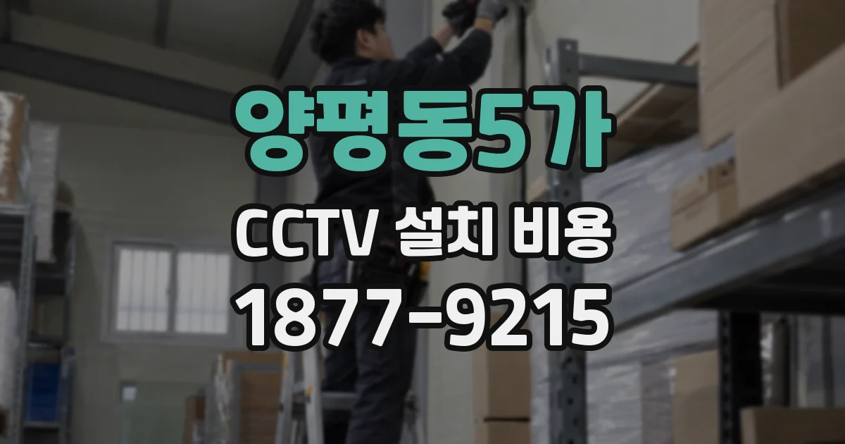 양평동5가 CCTV 설치 비용
