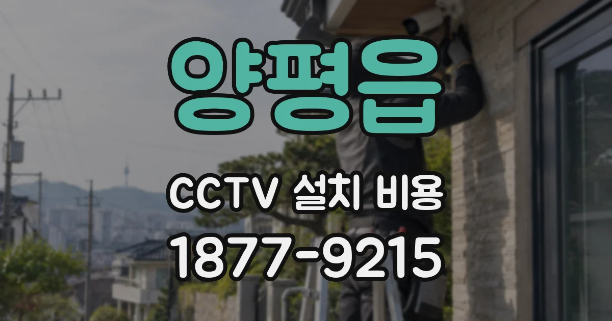 양평읍 CCTV 설치 비용