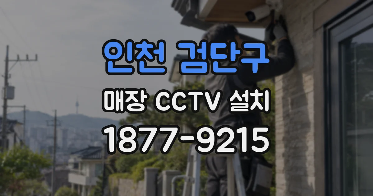 인천 검단구 매장 CCTV 설치