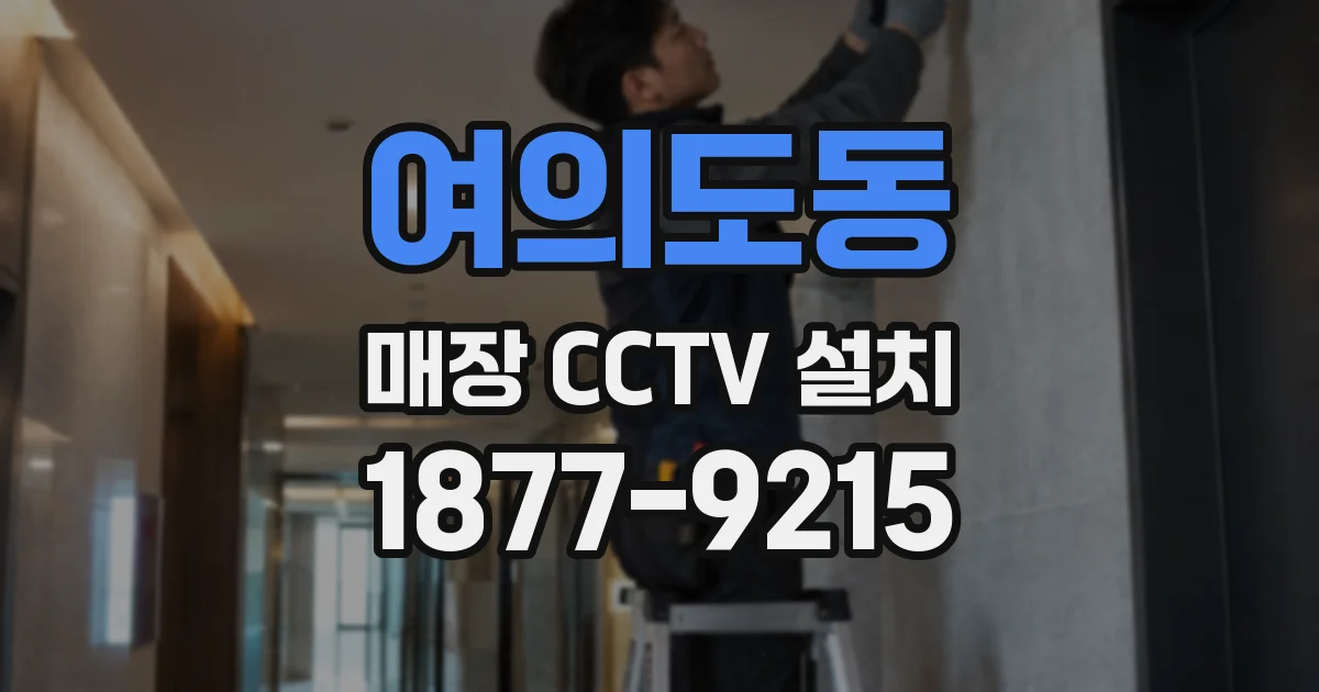 여의도동 매장 CCTV 설치