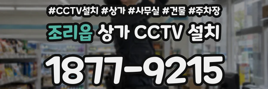 조리읍 상가 CCTV 설치