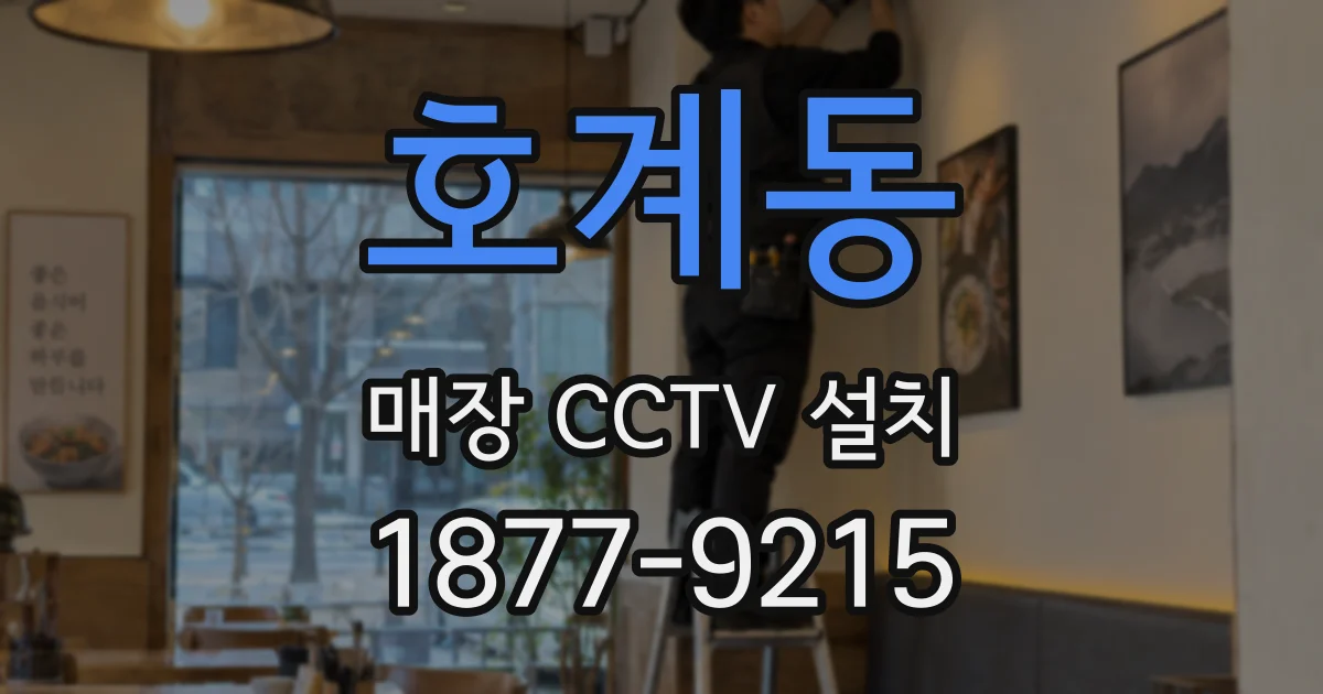 호계동 매장 CCTV 설치