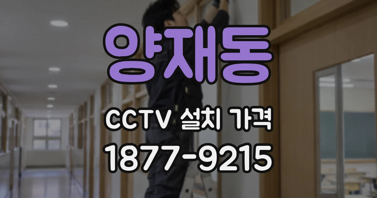 양재동 CCTV 설치 가격