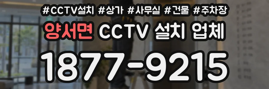 양서면 CCTV 설치 업체