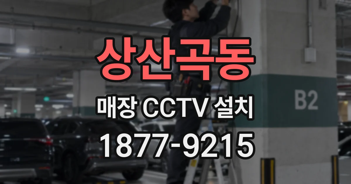 상산곡동 매장 CCTV 설치