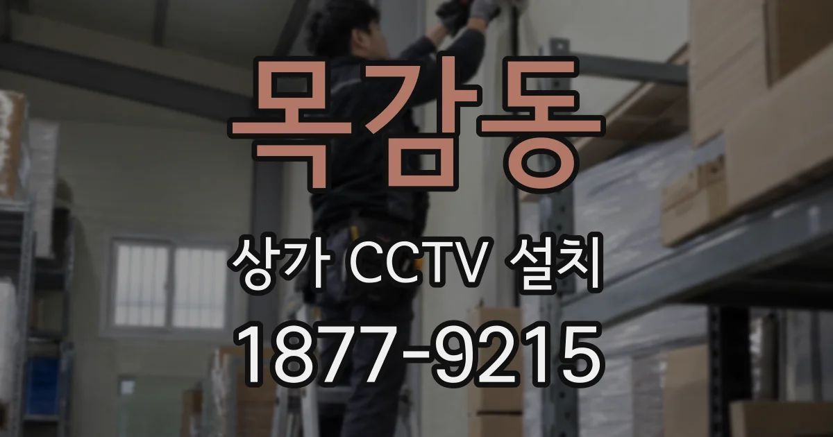 목감동 상가 CCTV 설치