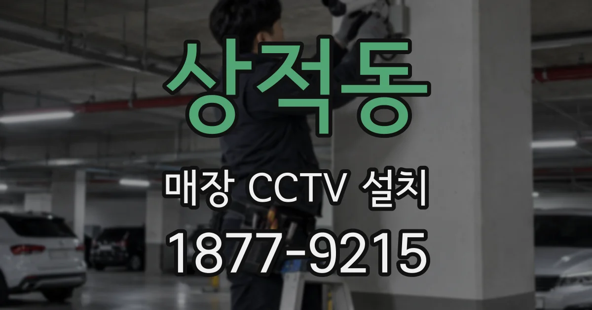 상적동 매장 CCTV 설치