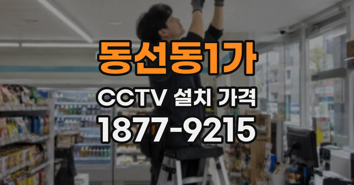 동선동1가 CCTV 설치 가격