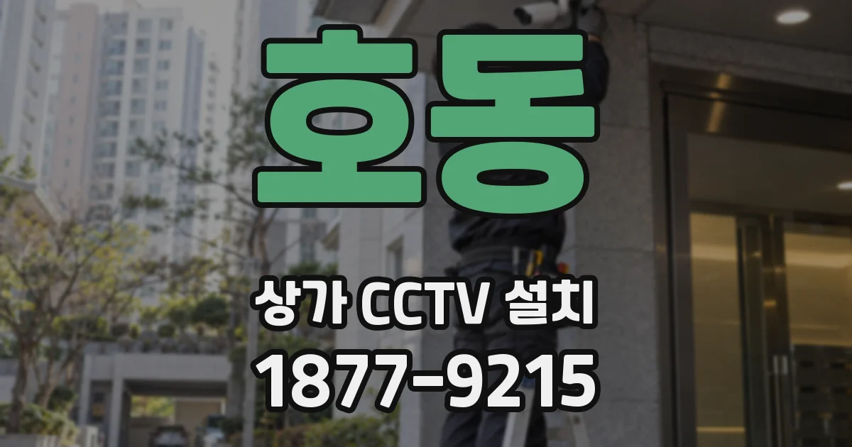 호동 상가 CCTV 설치