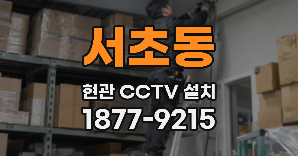 서초동 현관 CCTV 설치