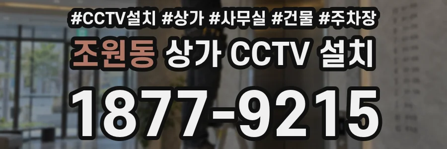 조원동 상가 CCTV 설치