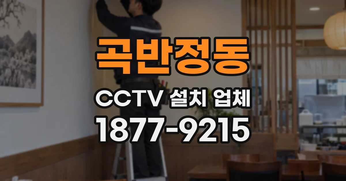 곡반정동 CCTV 설치 업체