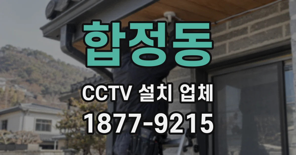 합정동 CCTV 설치 업체