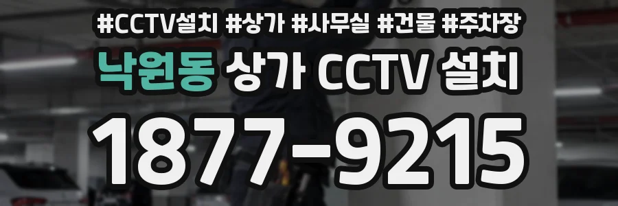 낙원동 상가 CCTV 설치