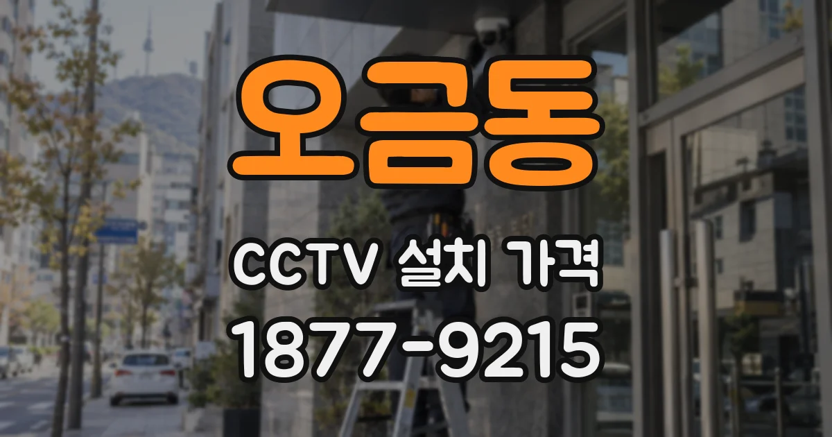 오금동 CCTV 설치 가격