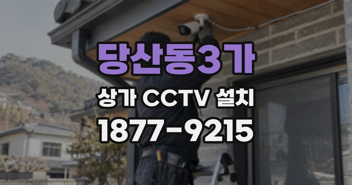 당산동3가 상가 CCTV 설치