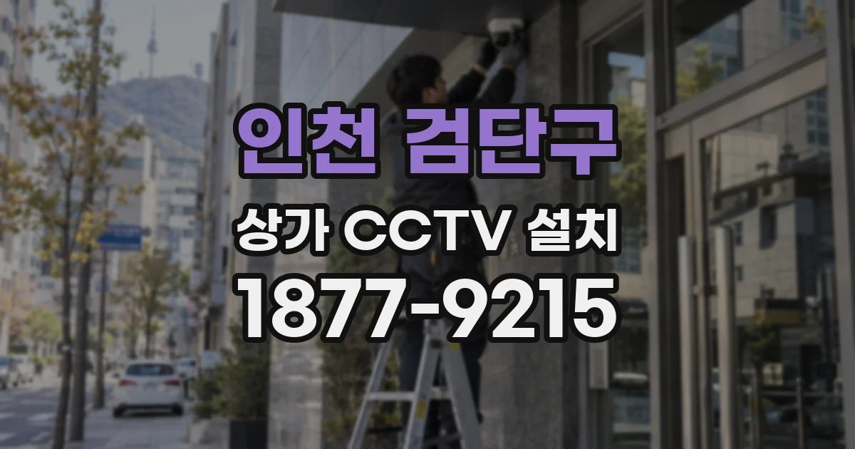 인천 검단구 상가 CCTV 설치