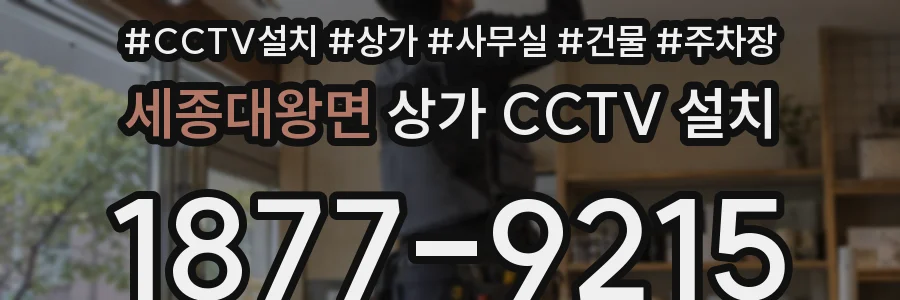 세종대왕면 상가 CCTV 설치