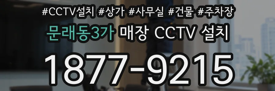 문래동3가 매장 CCTV 설치