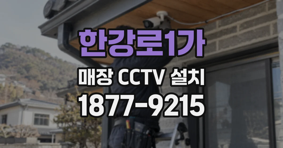 한강로1가 매장 CCTV 설치