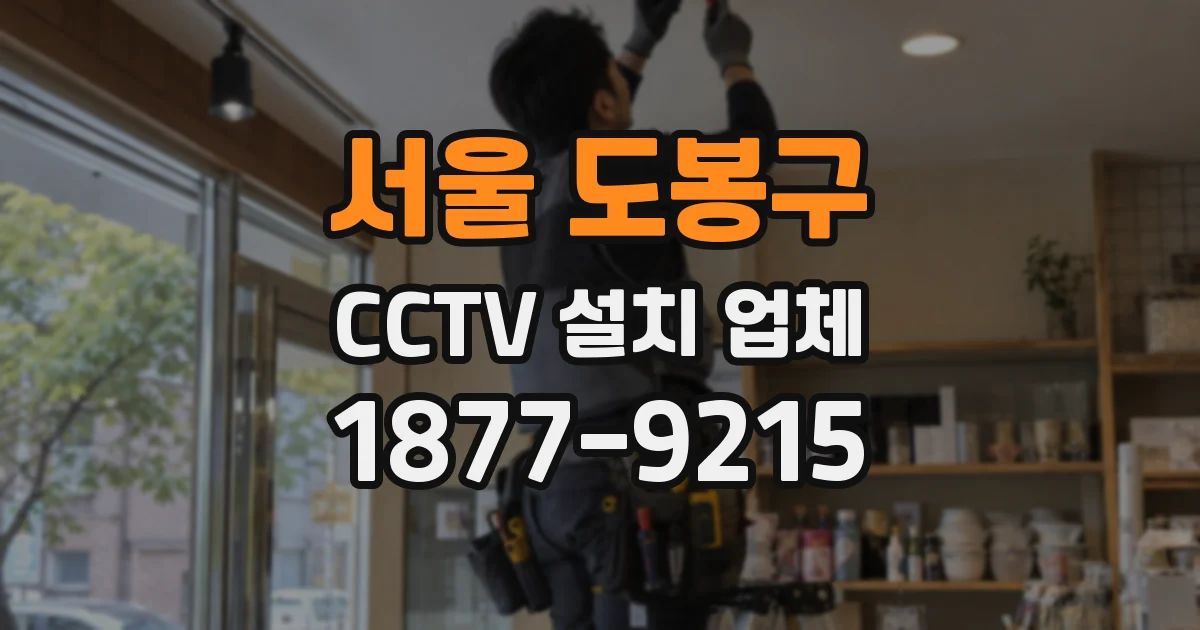 서울 도봉구 CCTV 설치 업체