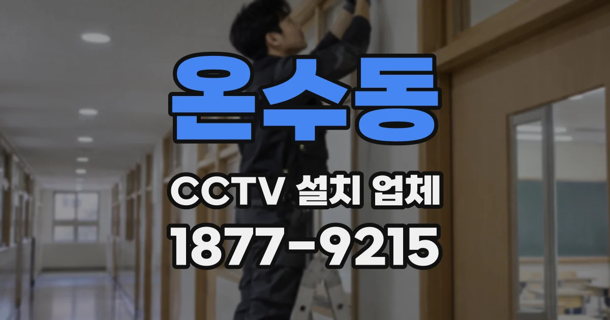 온수동 CCTV 설치 업체
