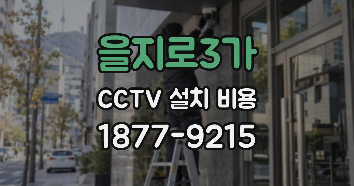 을지로3가 CCTV 설치 비용