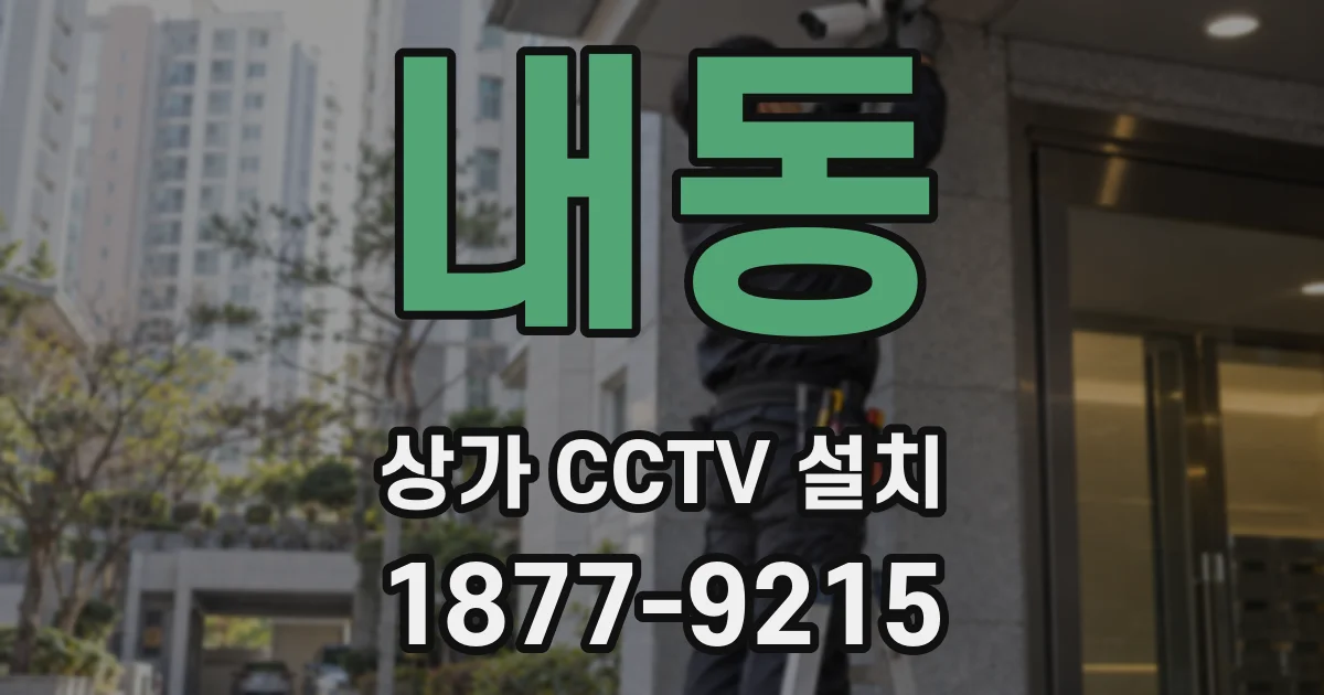 내동 상가 CCTV 설치