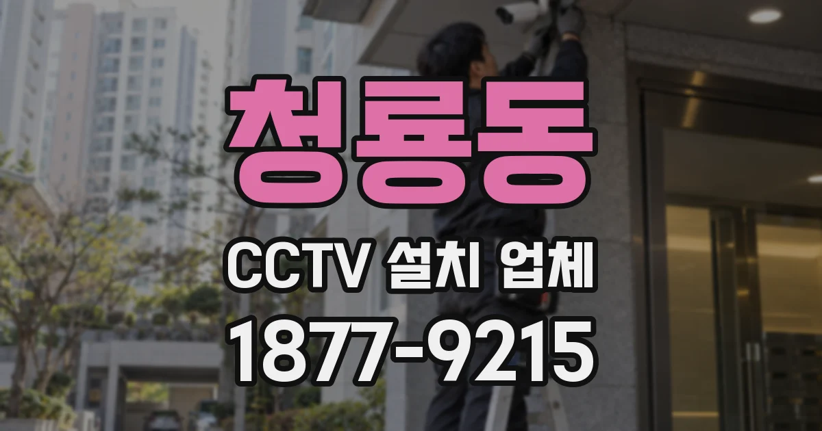 청룡동 CCTV 설치 업체