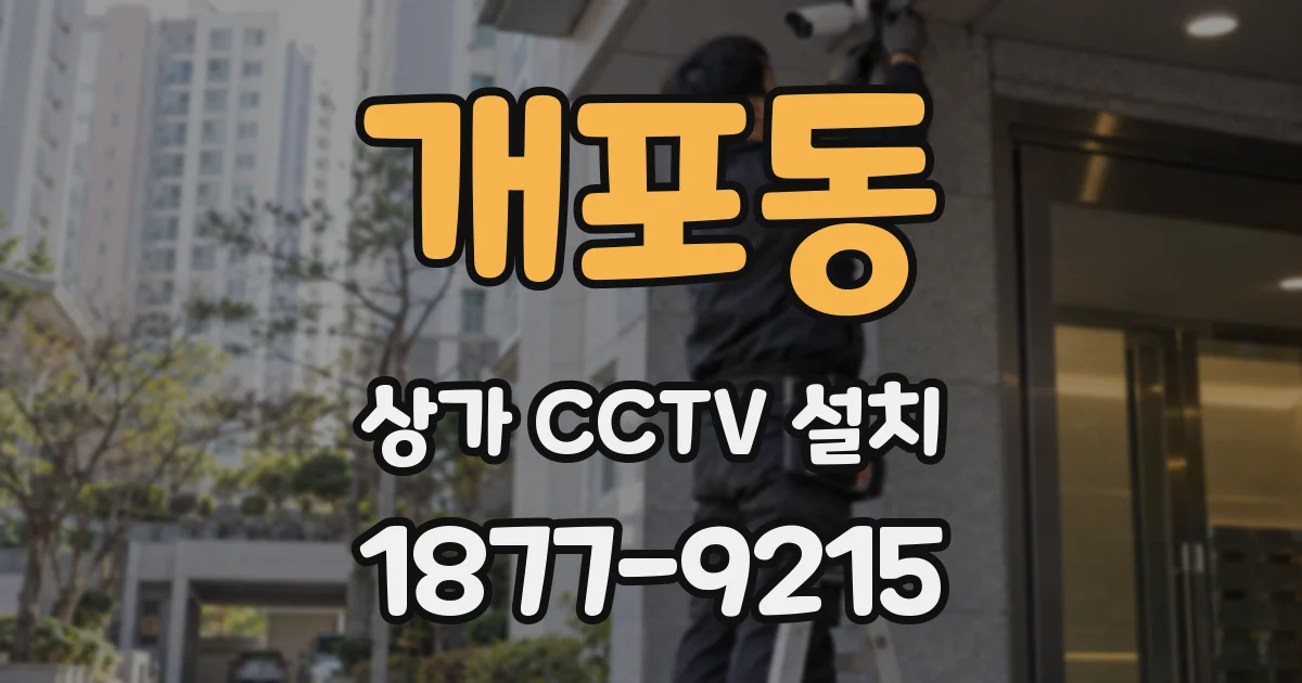 개포동 상가 CCTV 설치