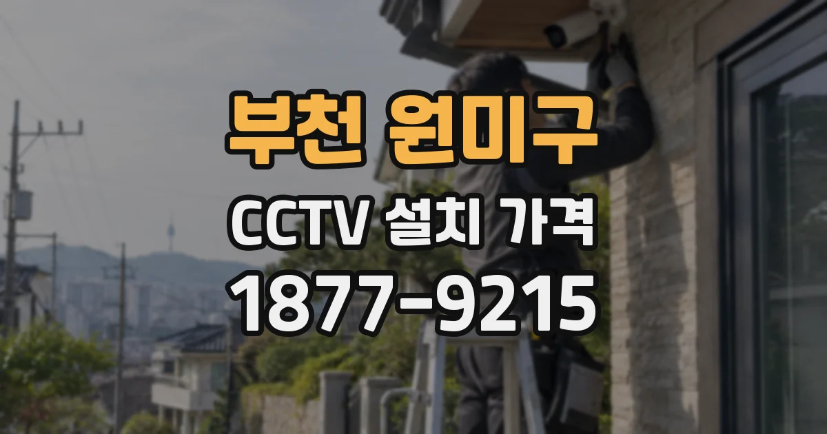 부천 원미구 CCTV 설치 가격