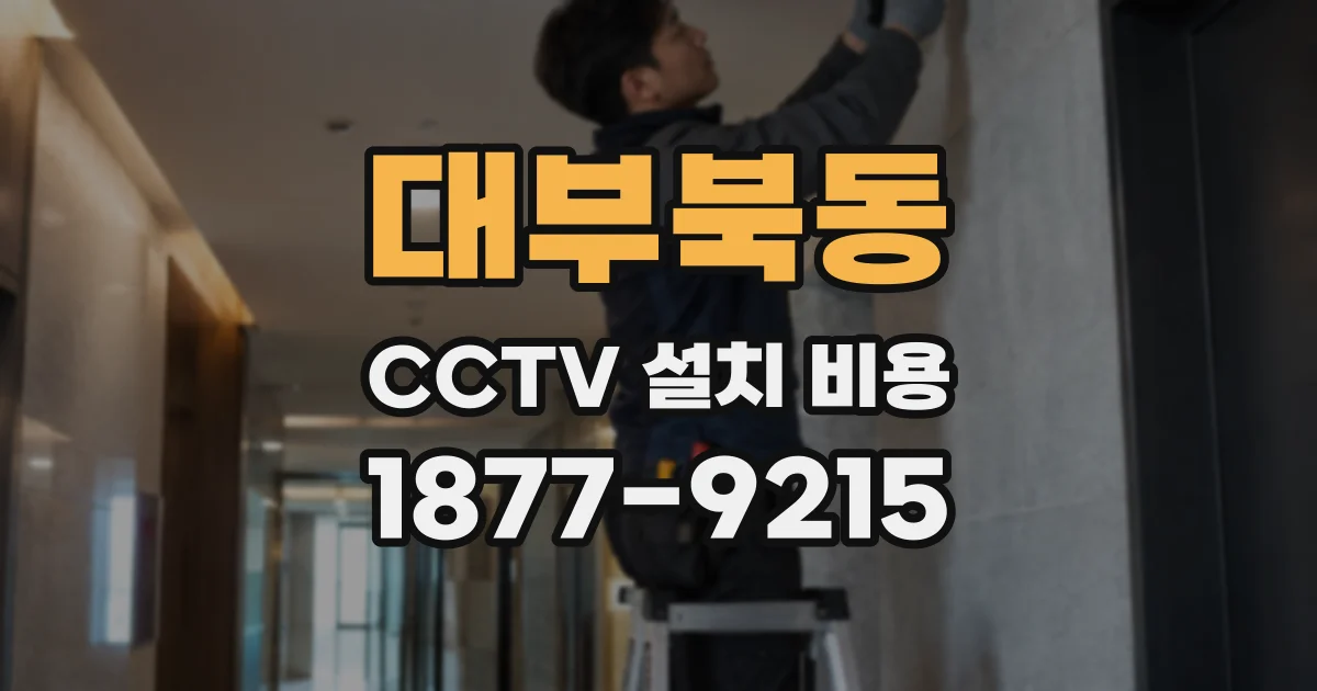 대부북동 CCTV 설치 비용