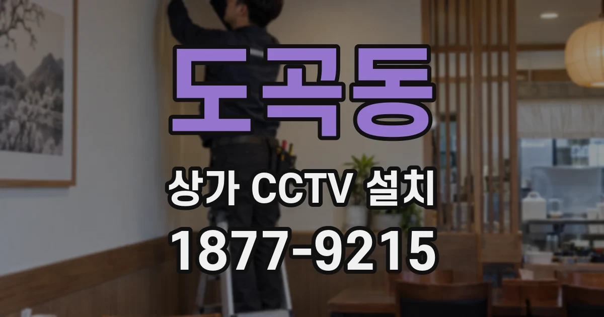 도곡동 상가 CCTV 설치