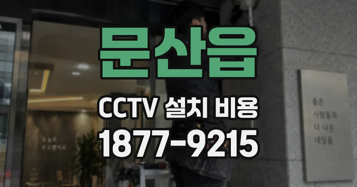 문산읍 CCTV 설치 비용