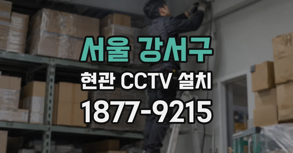 서울 강서구 현관 CCTV 설치